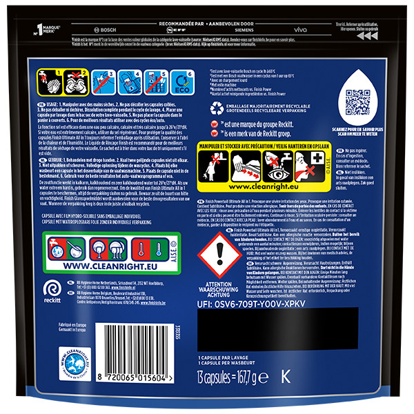 Finish Ultimate Vaatwastabletten Regular - 1 pak a 13 tabletten